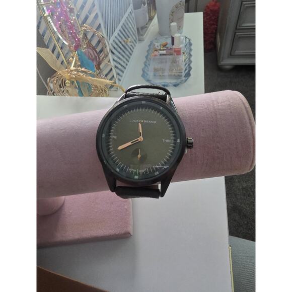 Lucky Brand Watch Mens Sport Quartz with Leather Strap Minimalist Wrist Style - Picture 8 of 8